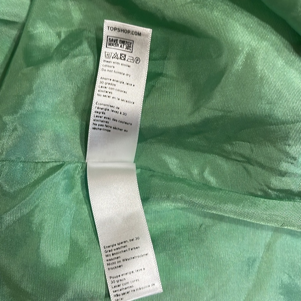 Topshop Tall US 10 Green Floral Jacquard Fit & Flare Cocktail Dress - Picture 8 of 9